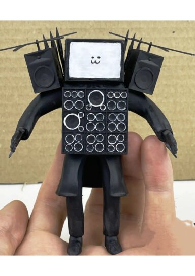 WHN8295HQMZK-Skibidi Toilet - Şibili Tuvalet Titan Tv ManAnimasyon 3d Figür 20 cm Boyutunda