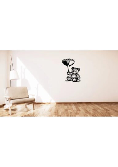 NQP4567PQRWT-Kalpli Ayıcık Mini Duvar Tablosu