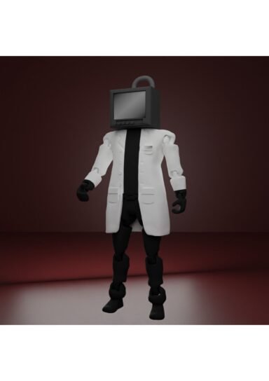 CNQRJ489148219RW2-SKIBIDI TOILET - SCIENTIFIC TVMAN ŞİBİLİ TUVALET BİLİM ADAMI TELEVİZYON ADAM 13CM FİGÜR CNQRFCDK4792