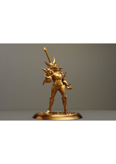 WST5478SCFXW-Aatrox Altın Kaplama Figür League Of Legends Aatrox Altın Kaplama 20cm