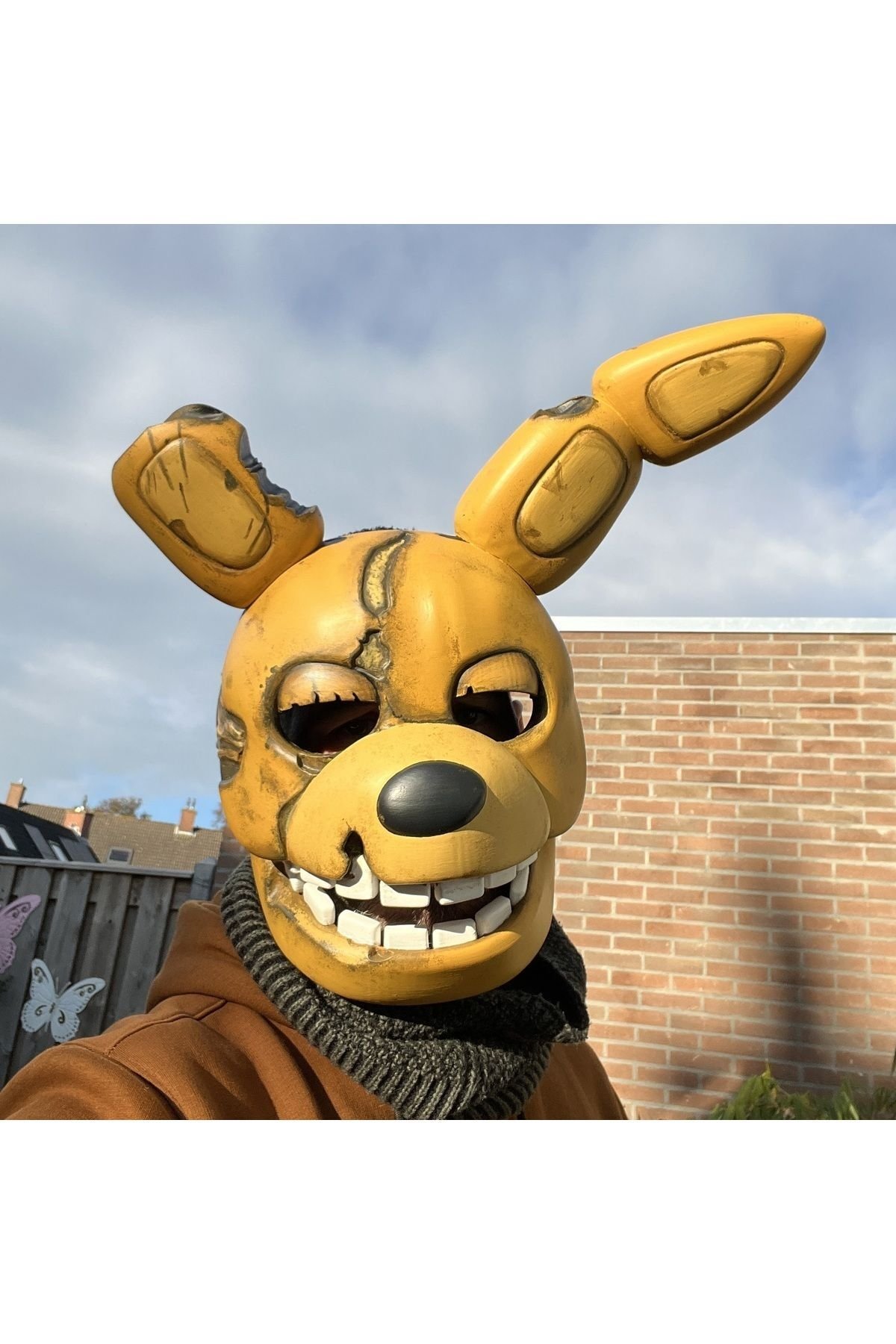 CNQRJ243138219RW2-Fıve Nıghts At Freddy’s Maske Fıve Nıghts At Freddy’s Yellow Rabbıt Mask Movıe Versıon Cosplay