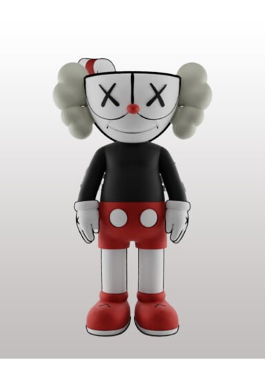 TNC3151KWSPL-Kaws Palyaço Boyalı  Figür Character Figure Büyük Boy 20CM