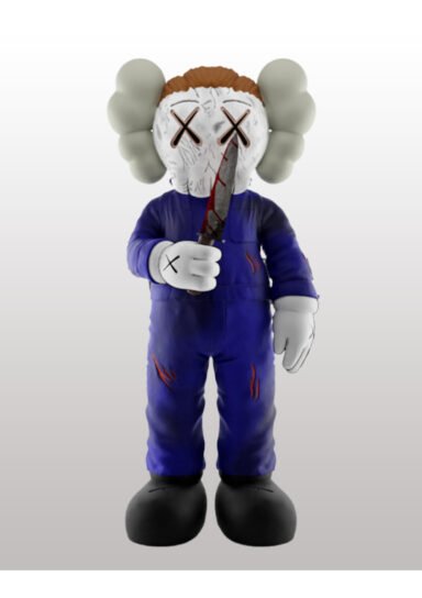NSD4235YXLDY-Kaws Michael Myers Figür Kaws Halloween Michael Myers Boyalı Figür Büyük Boy 20 cm