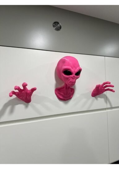 SZKSN273-Kulaklık Standı Xl Alien Uzaylı Duvar Dekorasyonu