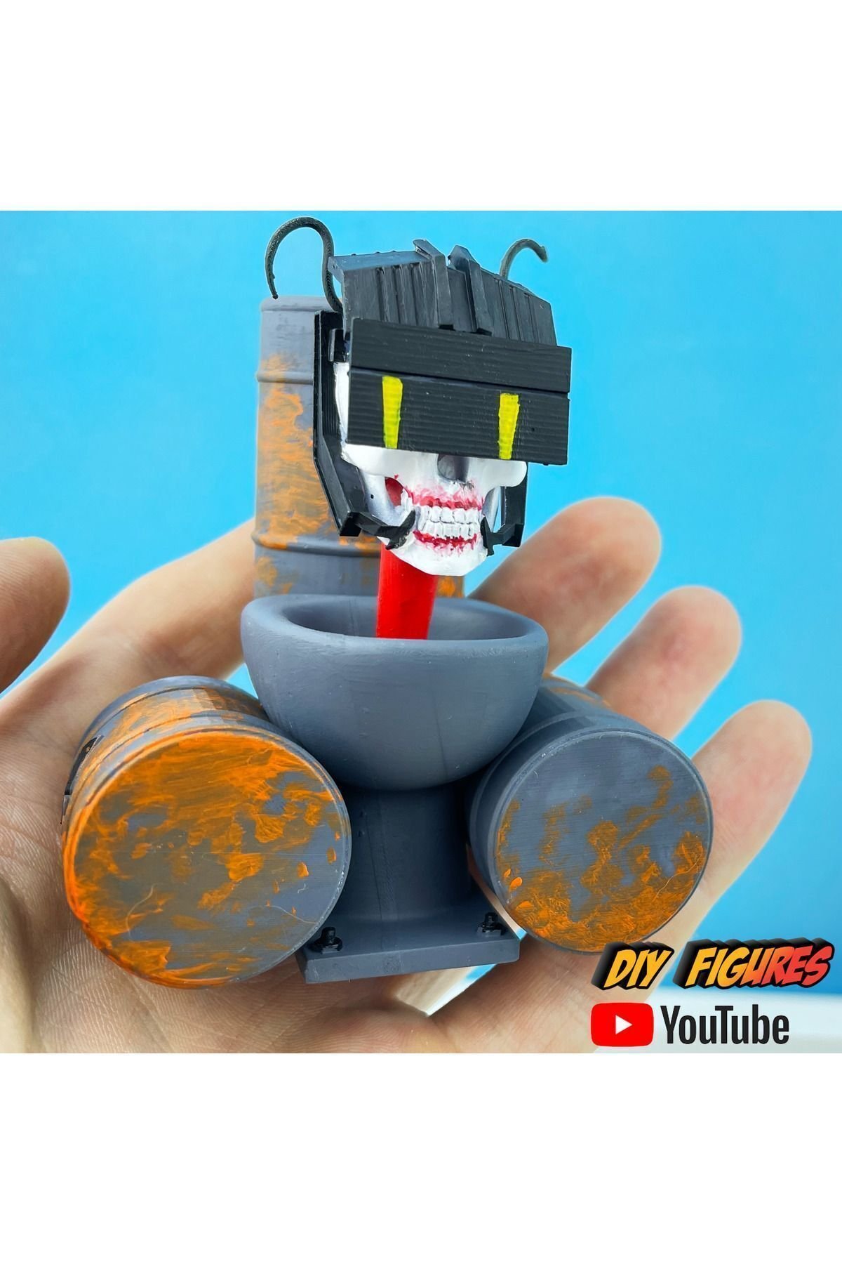 Skıbıdı Toılet Gıant Skull Şibili Tuvalet Dev Kafatası 15cm - Görsel 2