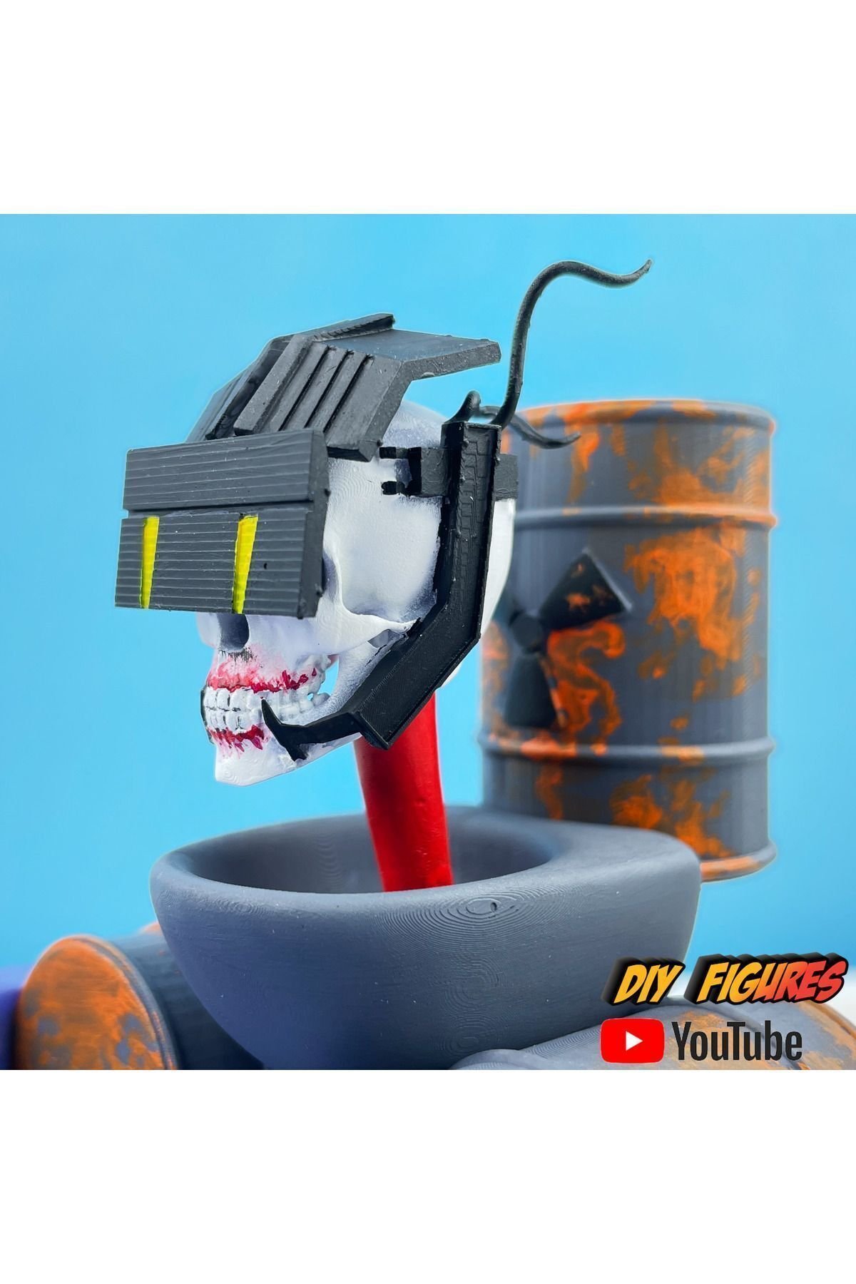 Skıbıdı Toılet Gıant Skull Şibili Tuvalet Dev Kafatası 15cm - Görsel 3