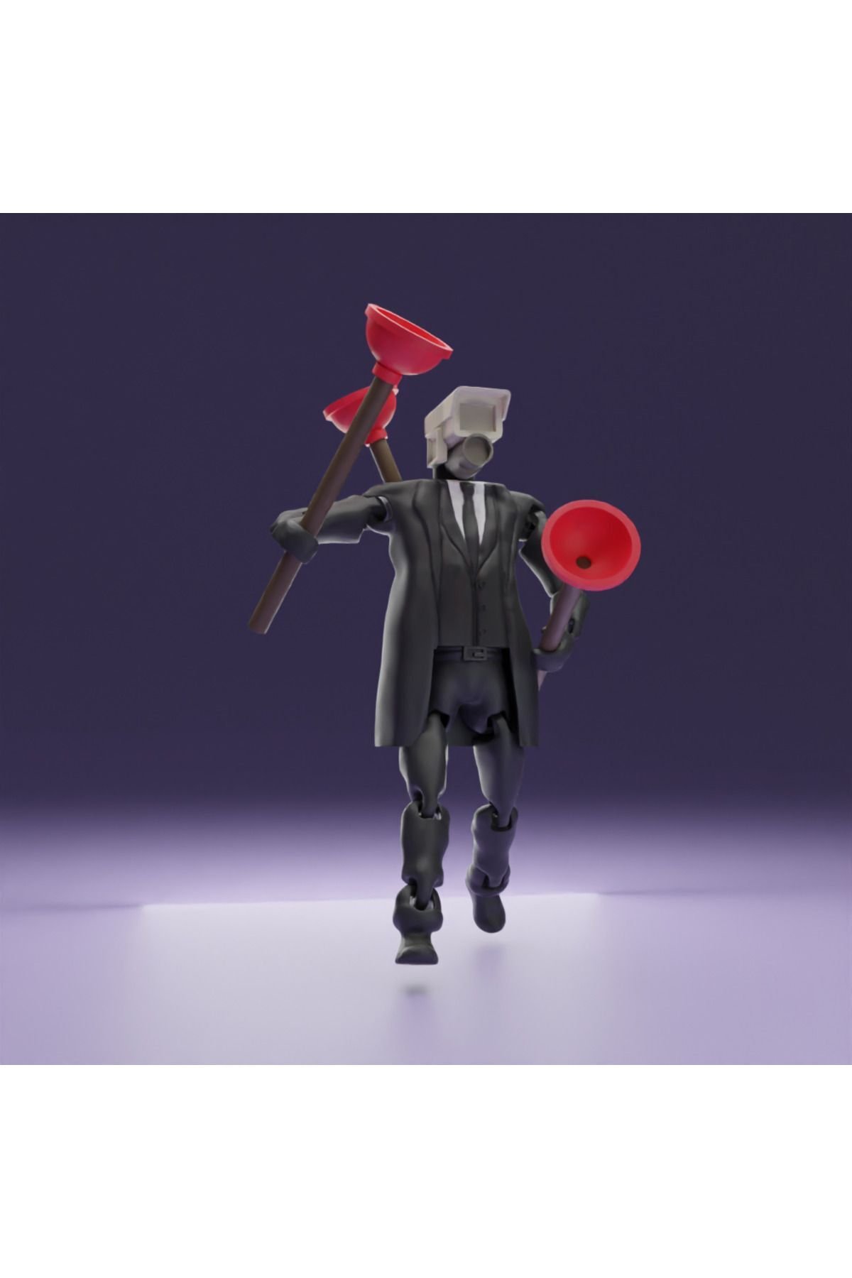 HSN9205JQKLM-Skıbıdı Toılet - Camaraman Şibili Tuvalet Kameraman 13cm Cosplay Figür Mfkr4913