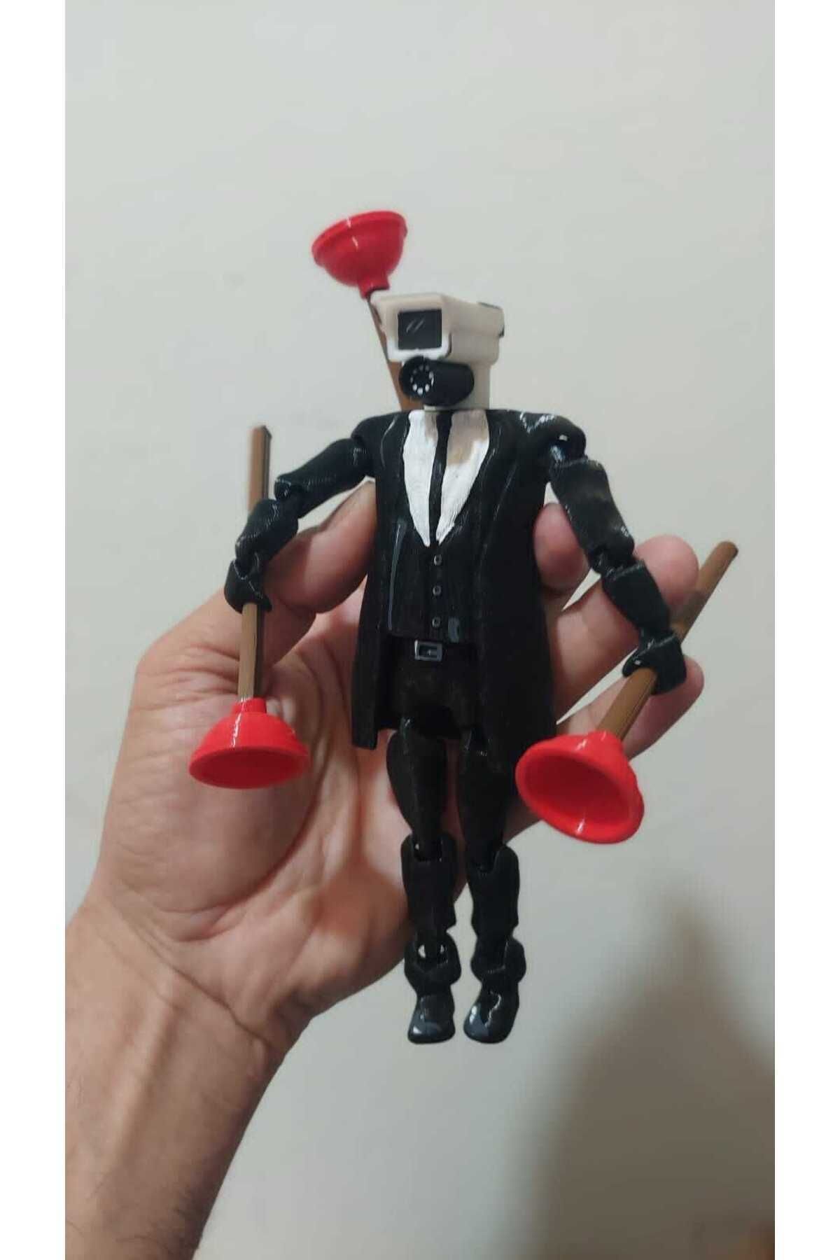 Skıbıdı Toılet - Camaraman Şibili Tuvalet Kameraman 13cm Cosplay Figür Mfkr4913 - Görsel 2