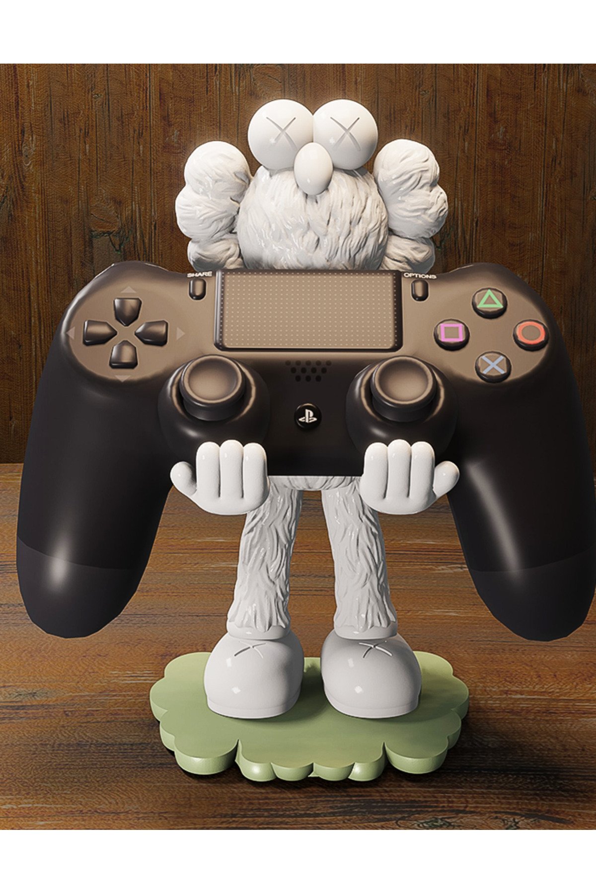 TRNSY294728357KA9-Kaws BFF Konsol Tutucu - Kaws BFF PS Kolu Xbox Kolu Tutucu Büyük Boy 20CM