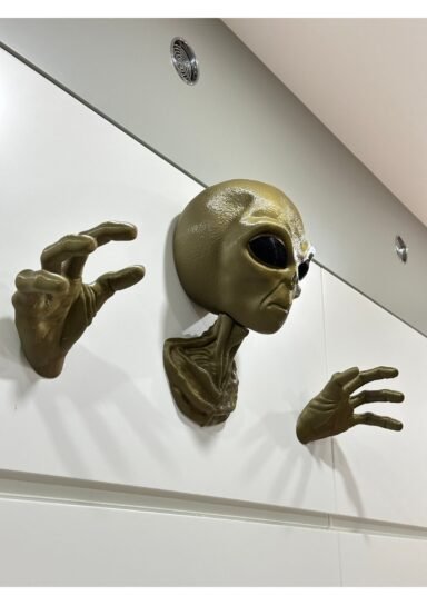 SZKSN204-Alien Uzaylı Duvar Dekorasyonu Veya Kulaklık Tutucu Kulaklık Standı