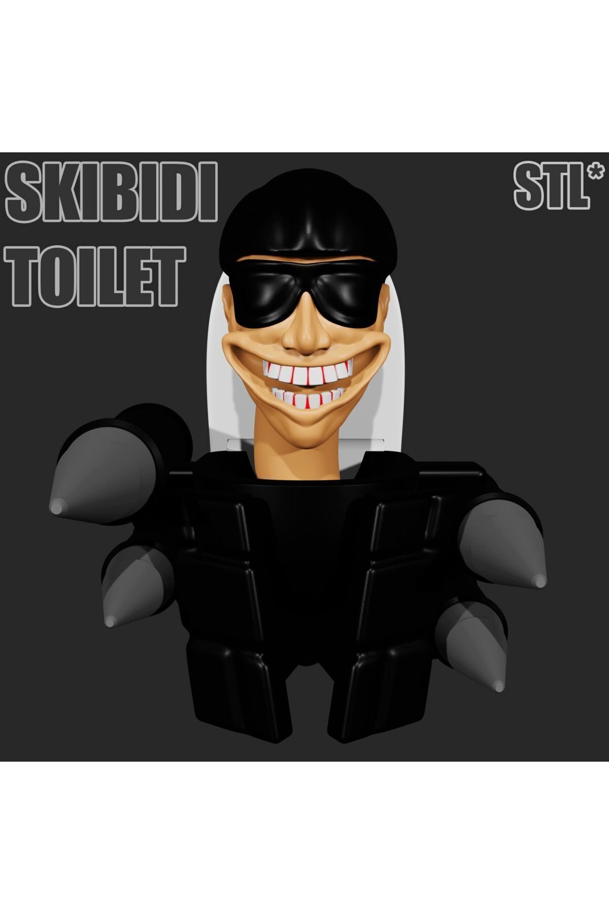 SKIBIDI TOILET - MISSILE SUNGLASSES TOILET ŞİBİLİ TUVALET FÜZE GÜNEŞ GÖZLÜĞÜ FİGÜR - Görsel 4