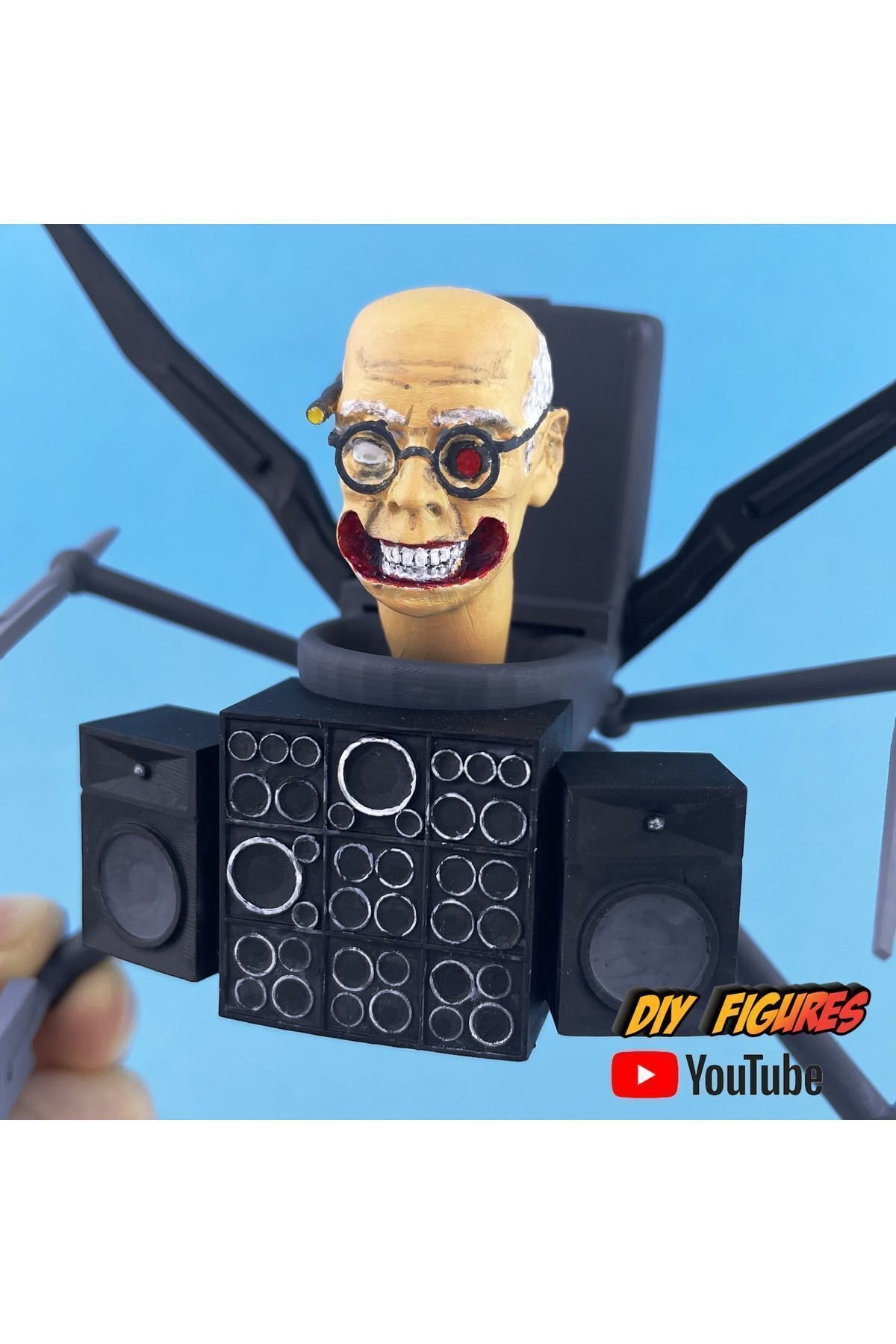 CNQRX840210521HG3-Scıentıst Sakusbi Toılet Fıgurıne Şibili Tuvalet Bilim Adamı Figür Scıentıst Skıbıdı Toılet 15cm