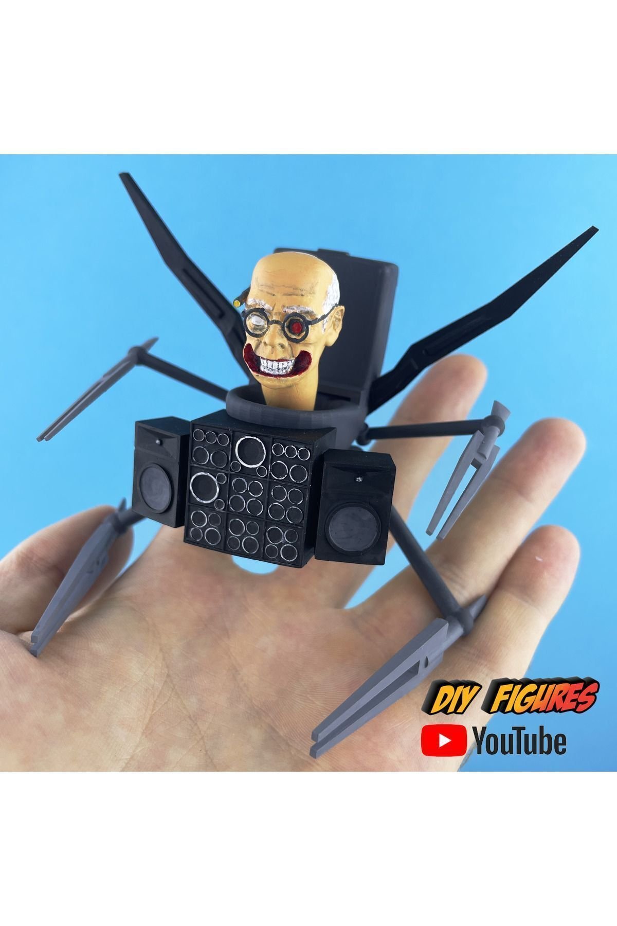 Scientist Skibidi Toilet Figurune Şibili Tuvalet Bilim Adamı Figür Scıentıst Skıbıdı Toılet 15cm - Görsel 2