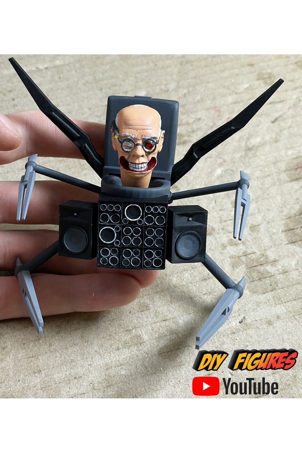 Scientist Skibidi Toilet Figurune Şibili Tuvalet Bilim Adamı Figür Scıentıst Skıbıdı Toılet 15cm - Görsel 3