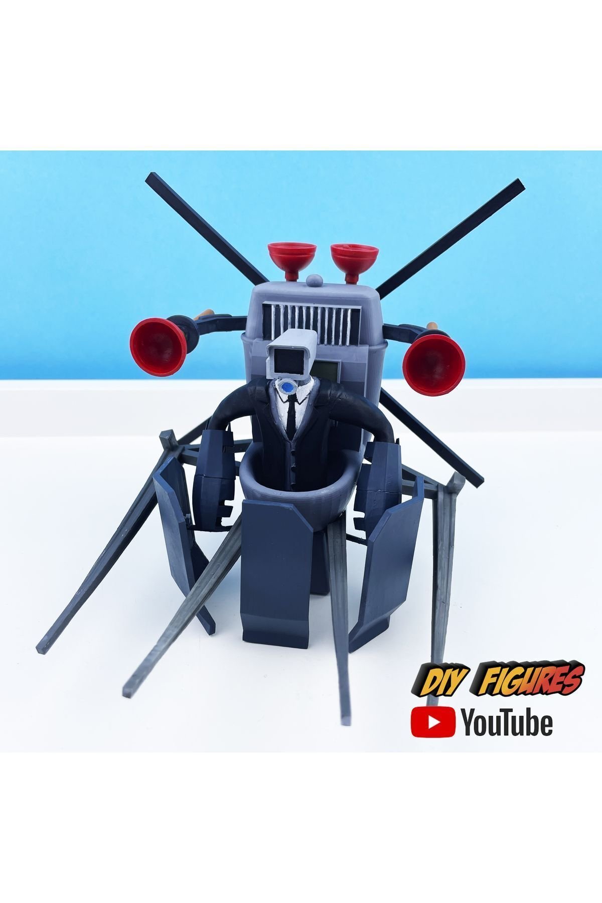 PLUNGERMAN - CAMERAMAN SKIBIDI TOILET ŞİBİLİ TUVALET KAMERAMAN PLUNGERMAN FİGÜR 18CM - Görsel 2