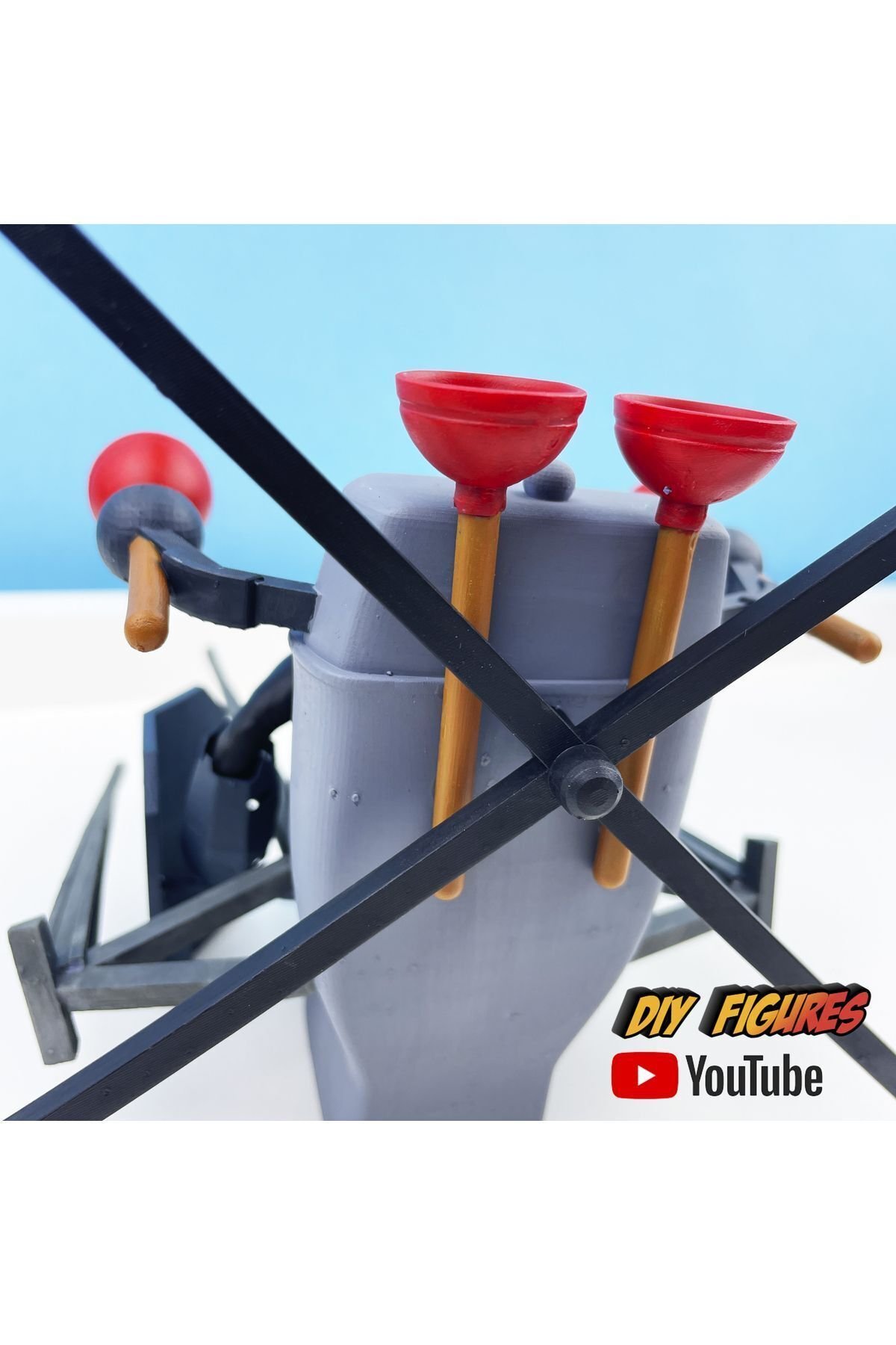 PLUNGERMAN - CAMERAMAN SKIBIDI TOILET ŞİBİLİ TUVALET KAMERAMAN PLUNGERMAN FİGÜR 18CM - Görsel 3