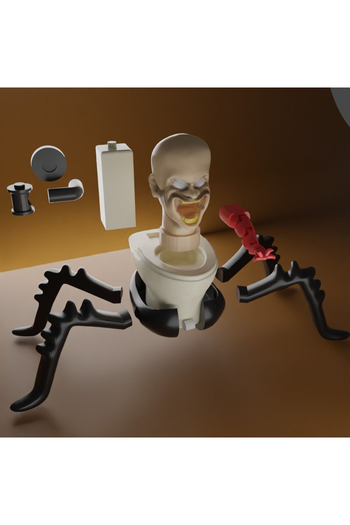 SKIBIDI TOILET PARASITE ŞİBİLİ TUVALET PARAZİT FİGÜR ŞİBİLİ TUVALET OYUNCAK FİGÜR COSPLAY 13CM - Görsel 2