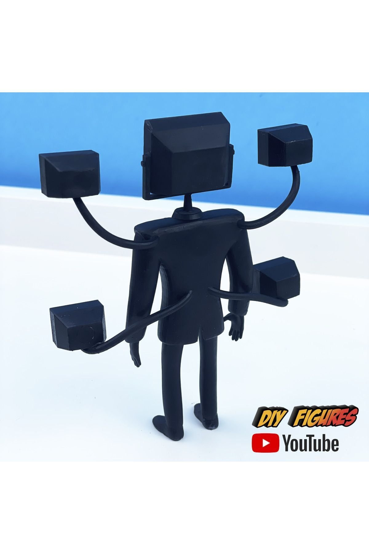 Skıbıdı Toılet Large Tv Man Şibili Tuvalet Büyük Tv Man Figür Cosplay Tvman Şibili 13cm - Görsel 3