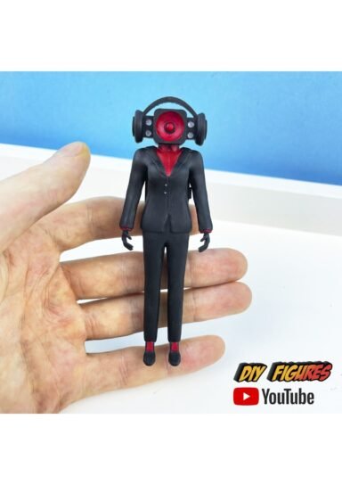 CNQRF391249210TG4-BLACK SPEAKERWOMAN SKIBIDI TOILET ŞİBİLİ TUVALET SİYAH KONUŞMACI KADIN FİGÜR COSPLAY 15CM CNQR