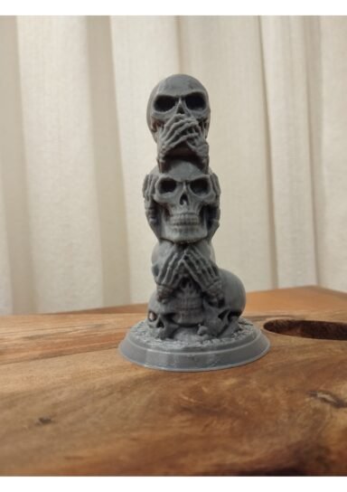 80125048028-Üç Bilge Three Wise Skulls Kafatası Dekoratif Biblo