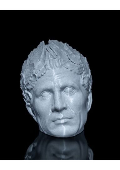 TRNSY346679124FS2-Antik Yunan Çok Amaçlı Büst Kulaklık Standı Büyük Boy 21 CM