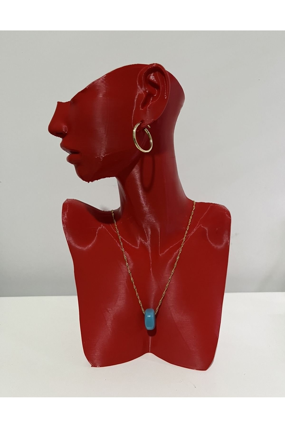 TakıKırmızı-Altın ve Gümüş Kolye Küpe Takı Standı Mağazalara ve Evlere Özel