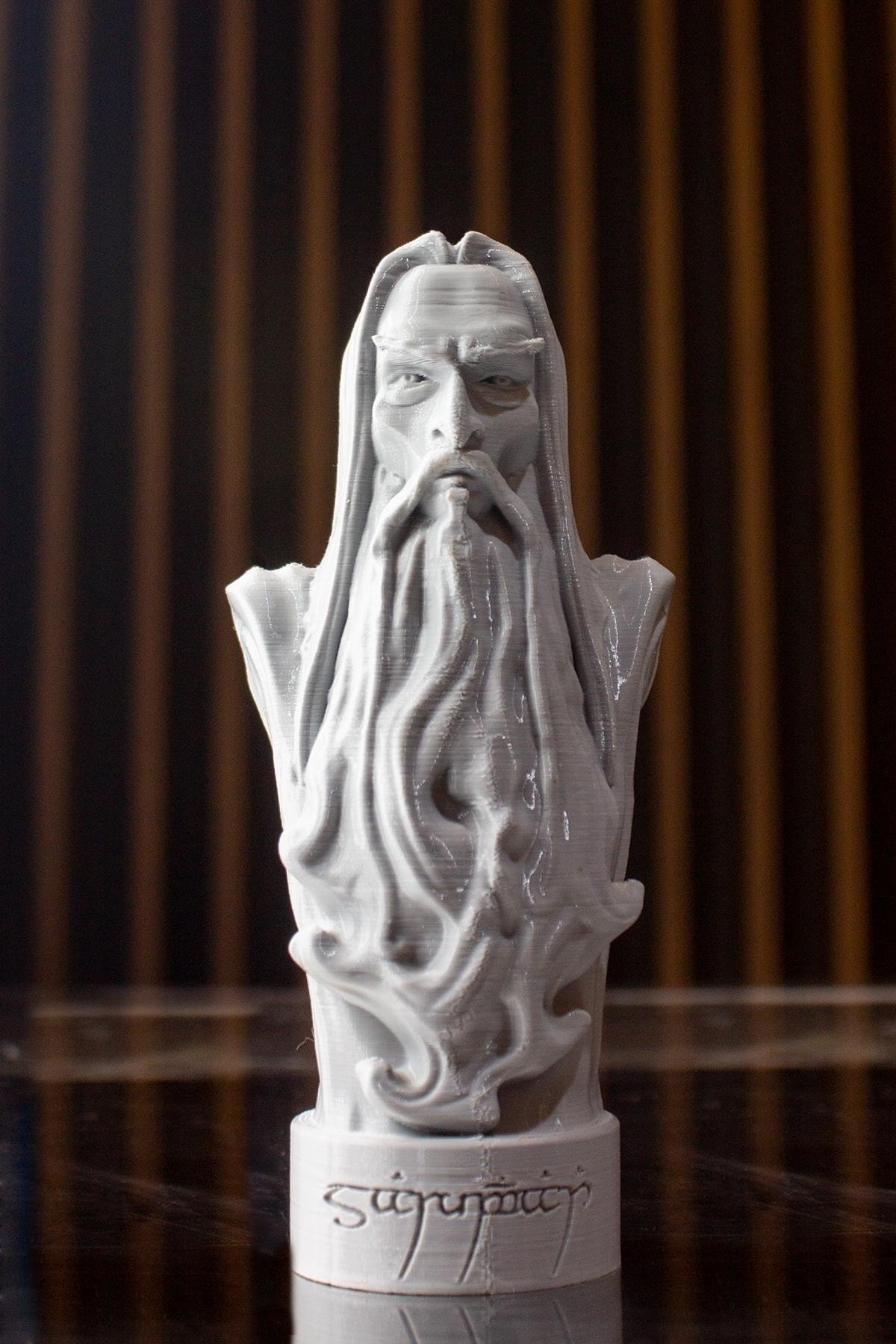 13SARUMAN1-SARUMAN FİGÜR YÜZÜKLKERİN EFENDİSİ 15 CM GRİ