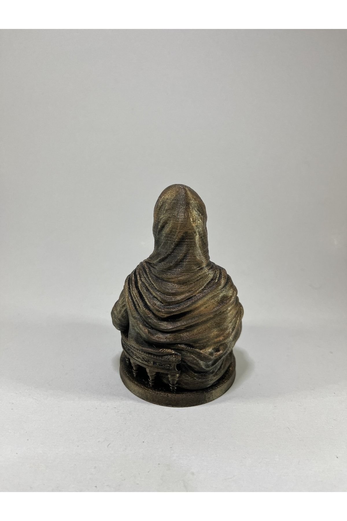 Mona lisa büst figür obje leonardo vinci premium ürün bronz 10x7 cm - Görsel 4
