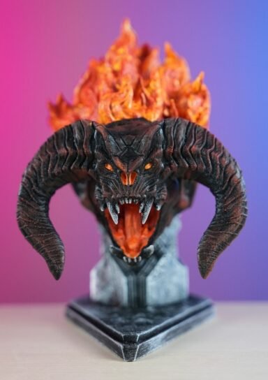 YSPCRFT1053250303-Yüzüklerin Efendisi Balrog Boyalı Büst / Figür - Biblo Lotr 19 Cm (dev Boy)