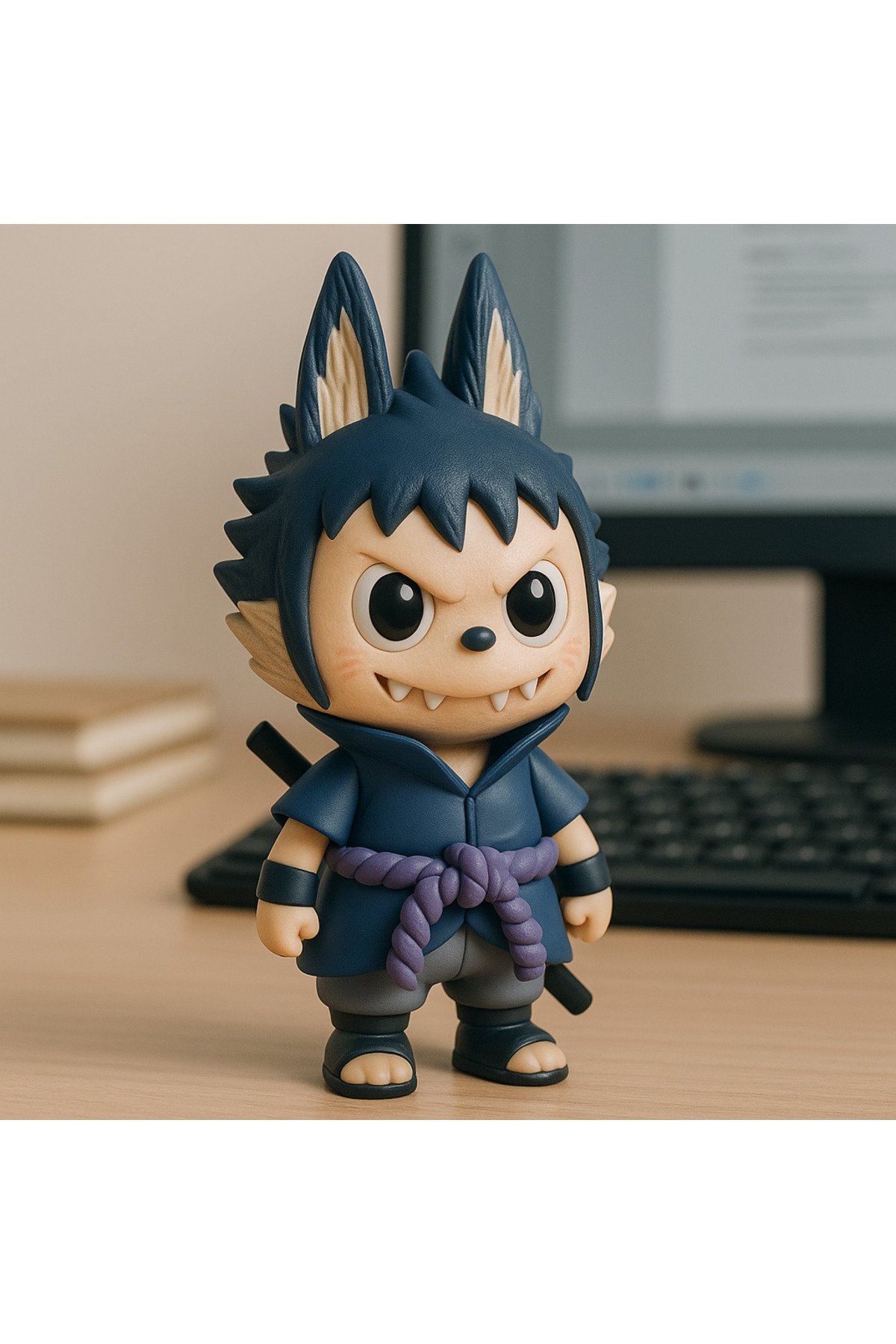 KSN7209WHXNS-Labubu Uchiha Sasuke Figür | Labubu Uchiha Sasuke Figure
