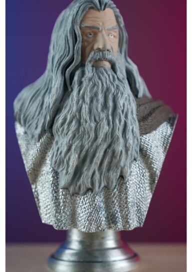 YSPCRFT1053250284-Gandalf Boyalı Büst / Figür Yüzüklerin Efendisi Lotr 19 Cm ( Büyük Boy)