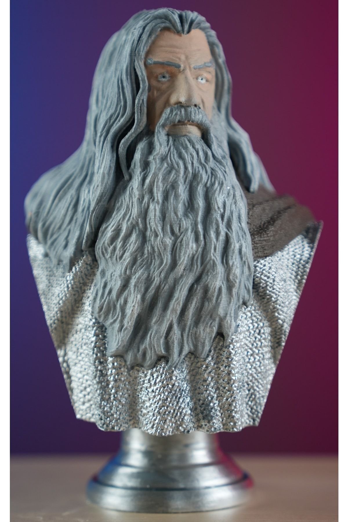 YSPCRFT1053250284-Gandalf Boyalı Büst / Figür Yüzüklerin Efendisi Lotr 19 Cm ( Büyük Boy)