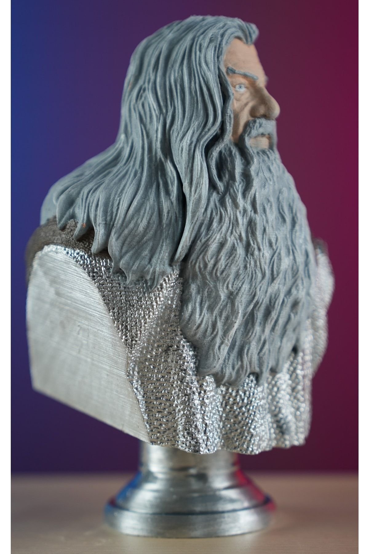 Gandalf Boyalı Büst / Figür Yüzüklerin Efendisi Lotr 19 Cm ( Büyük Boy) - Görsel 2