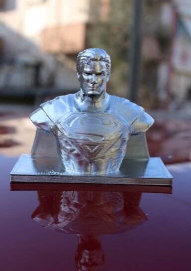 süperman123-Gümüş Süperman Figür-büst-biblo 10 Cm Boyutunda