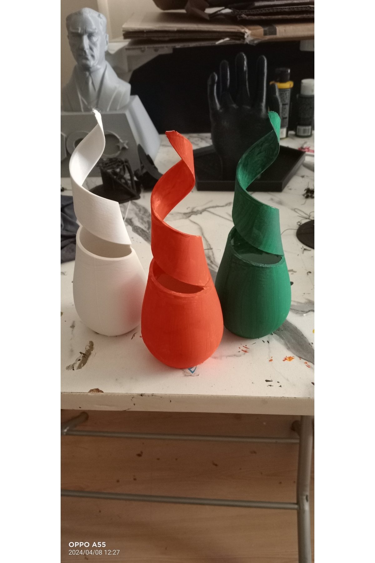 Giroid Vazo Tasarım Design Vase 3d Baskı ( Üçlü Ürün Fiyatıdır) Renk Bildirin - Görsel 2
