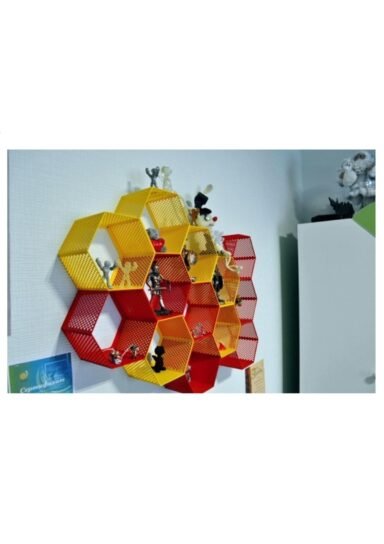 TRNYSQ2S-Hexagen Altıgen Dekoratif Duvar Rafı 1 Adet