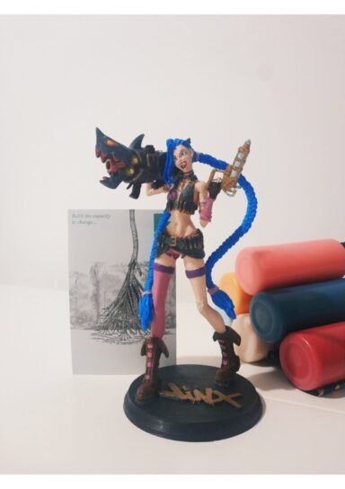 Jinxarcaneplasteel-Jinx/arcane/leage Of Legends Figür