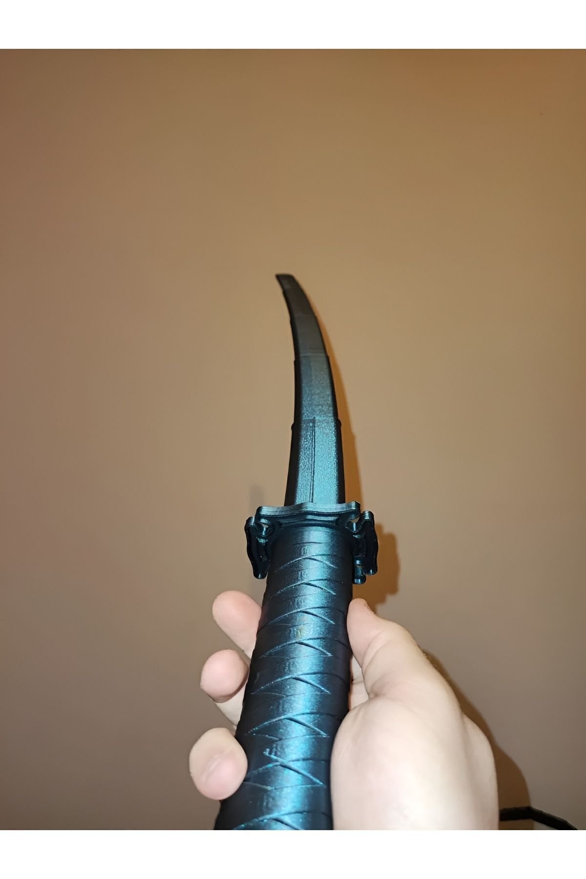 Katlanabilir Katana Sağlam Plastik katlanan katana açılıp kapanabilen katana Siyah - Görsel 3