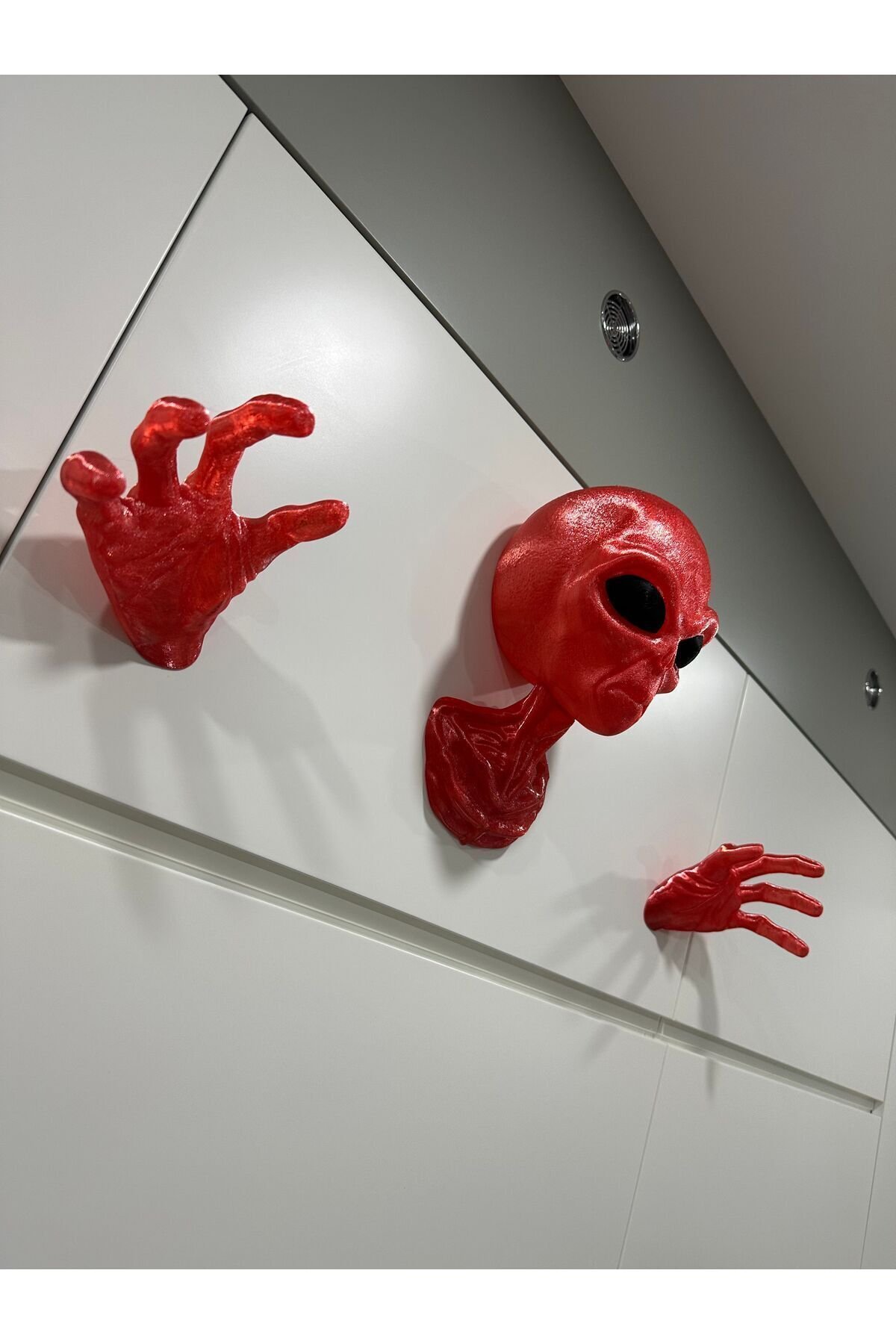 SZKSN132-Bilgisayar Kulaklık Standı Alien Uzaylı Duvar Dekorasyonu