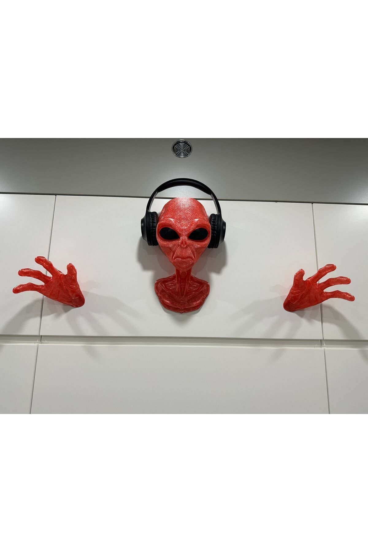 Bilgisayar Kulaklık Standı Alien Uzaylı Duvar Dekorasyonu - Görsel 2