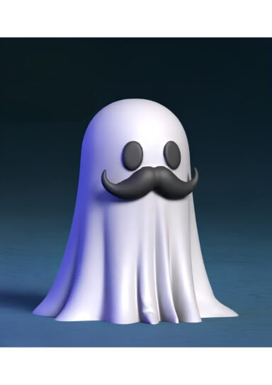 LNX8775QBNXS-Bıyıklı Hayalet Cadılar Bayramı Özel