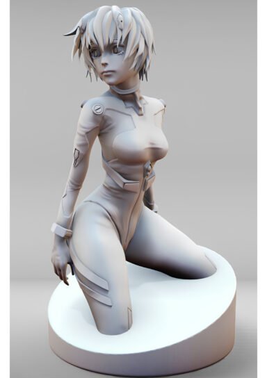 LNX0185QHZKS-Rei Ayanami Oturan Figür Evangelion 15cm