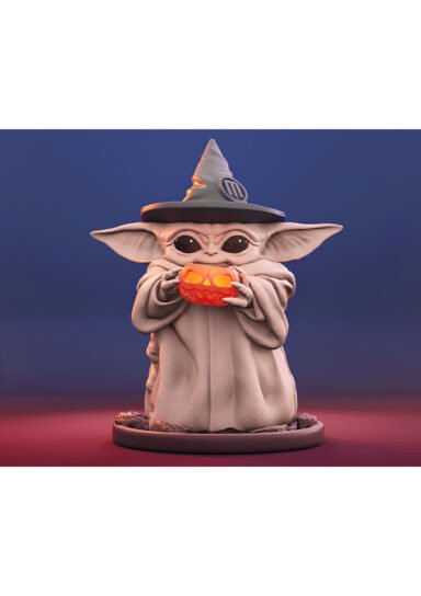 KNX9201QGXBS-Baby Yoda Cadılar Bayramı Özel Figür 15cm