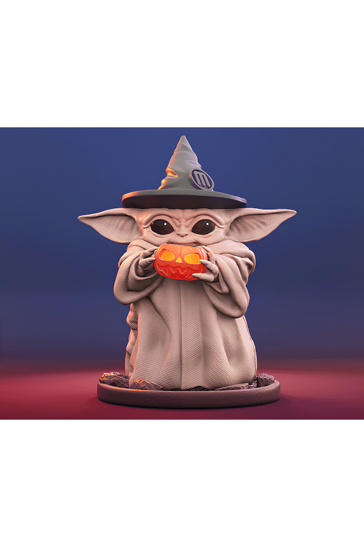 KNX9201QGXBS-Baby Yoda Cadılar Bayramı Özel Figür 15cm