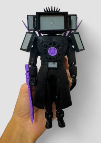 TYBAUA6D56T4Q1QQ51-Skibidi Toilet Titan TVman Şibili Tuvalat Mega Titan TV man Televizyon Adam 17cm