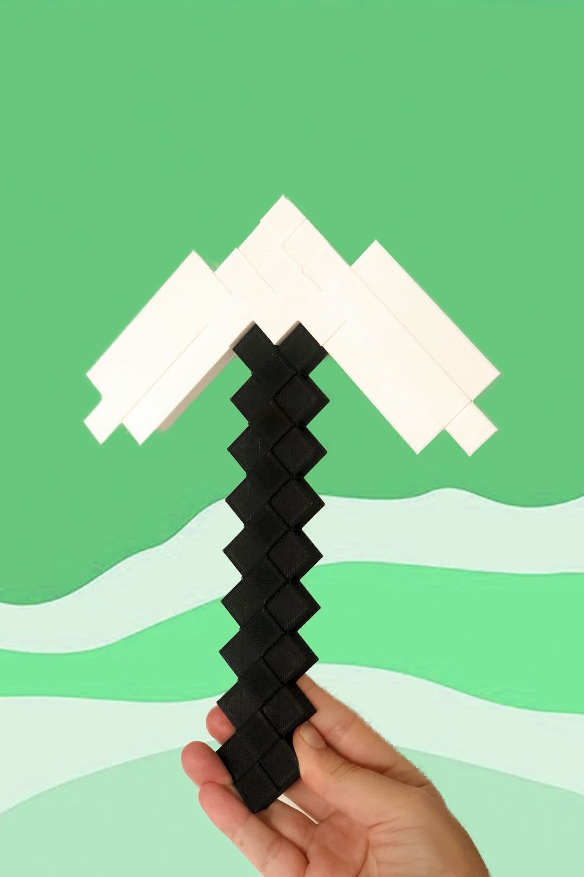 Minecraft Demir Kazma 25 Cm/ Minecraft Iron Pickaxe Figürü - Görsel 4