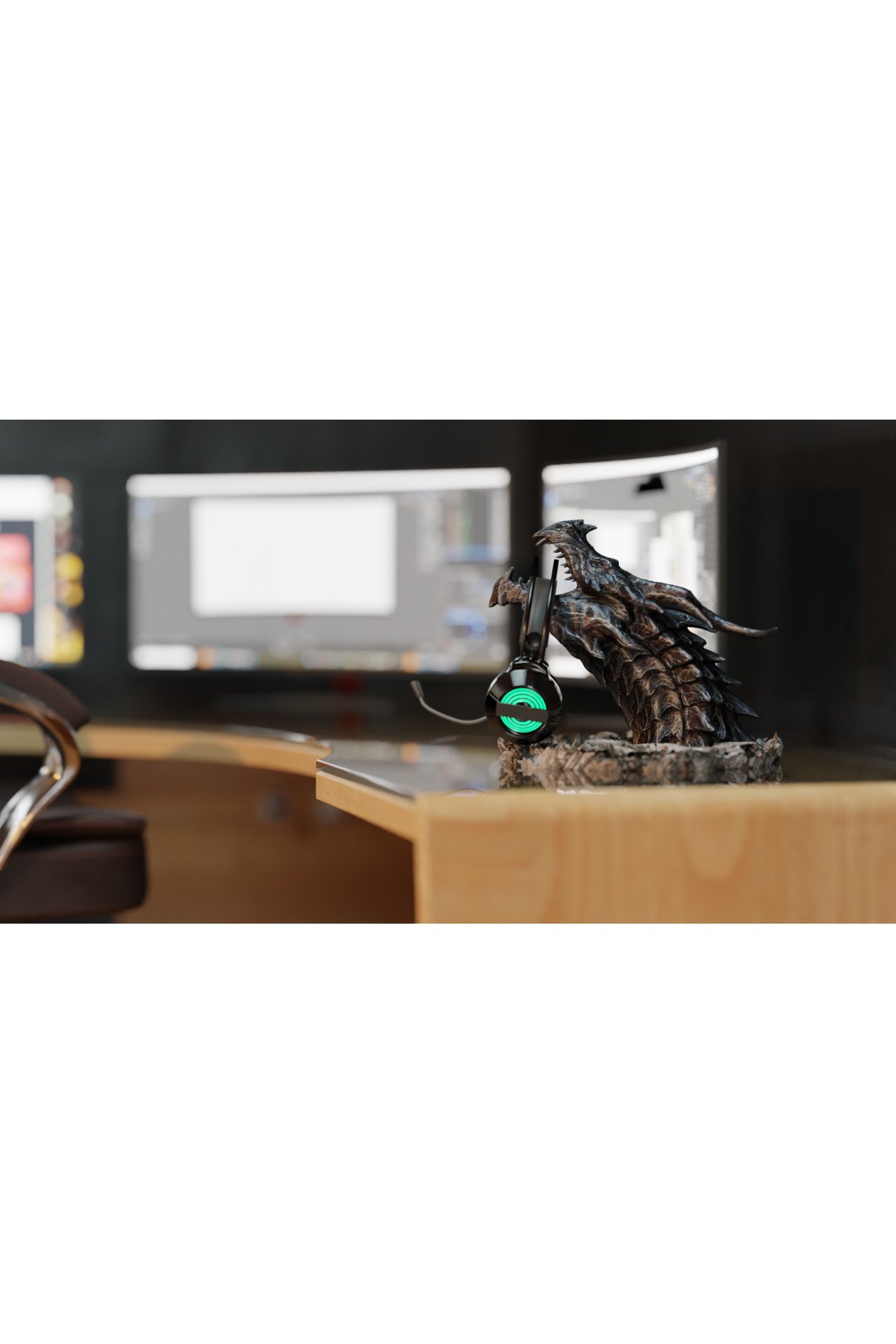 Skyrim Alduın Headphone Holder | Skyrim Alduin Kulaklık Tutacağı - Görsel 2