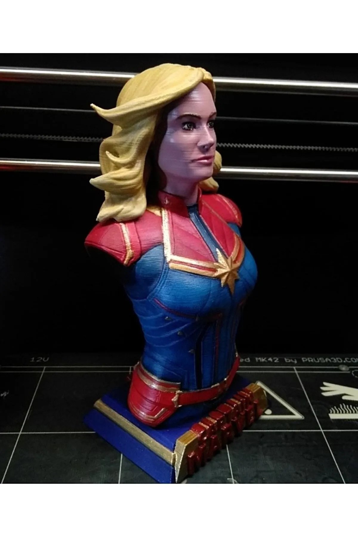 Captain Marvel Chracter Figure Boyalı Büst Figür 15CM - Görsel 2
