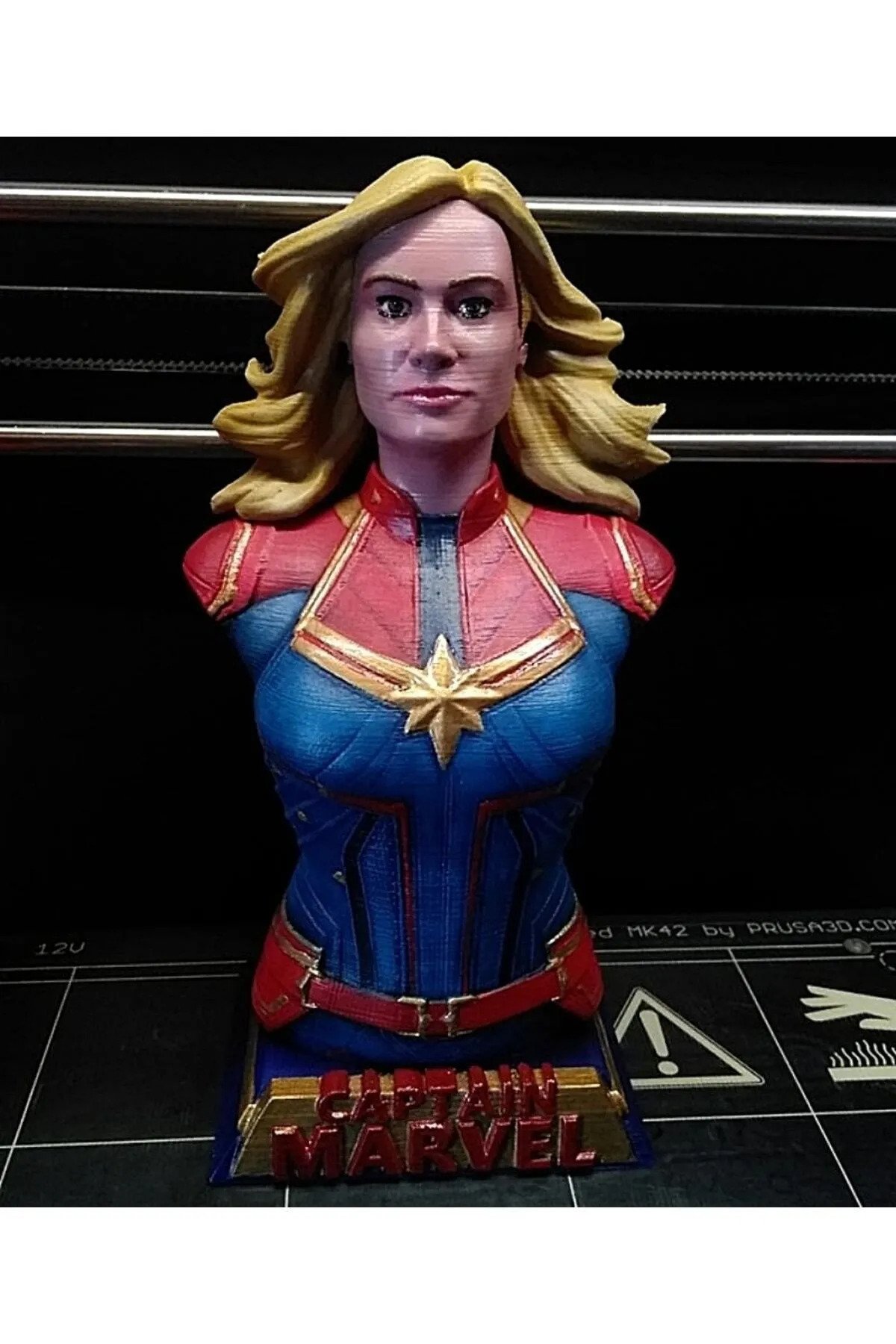 Captain Marvel Chracter Figure Boyalı Büst Figür 15CM - Görsel 3