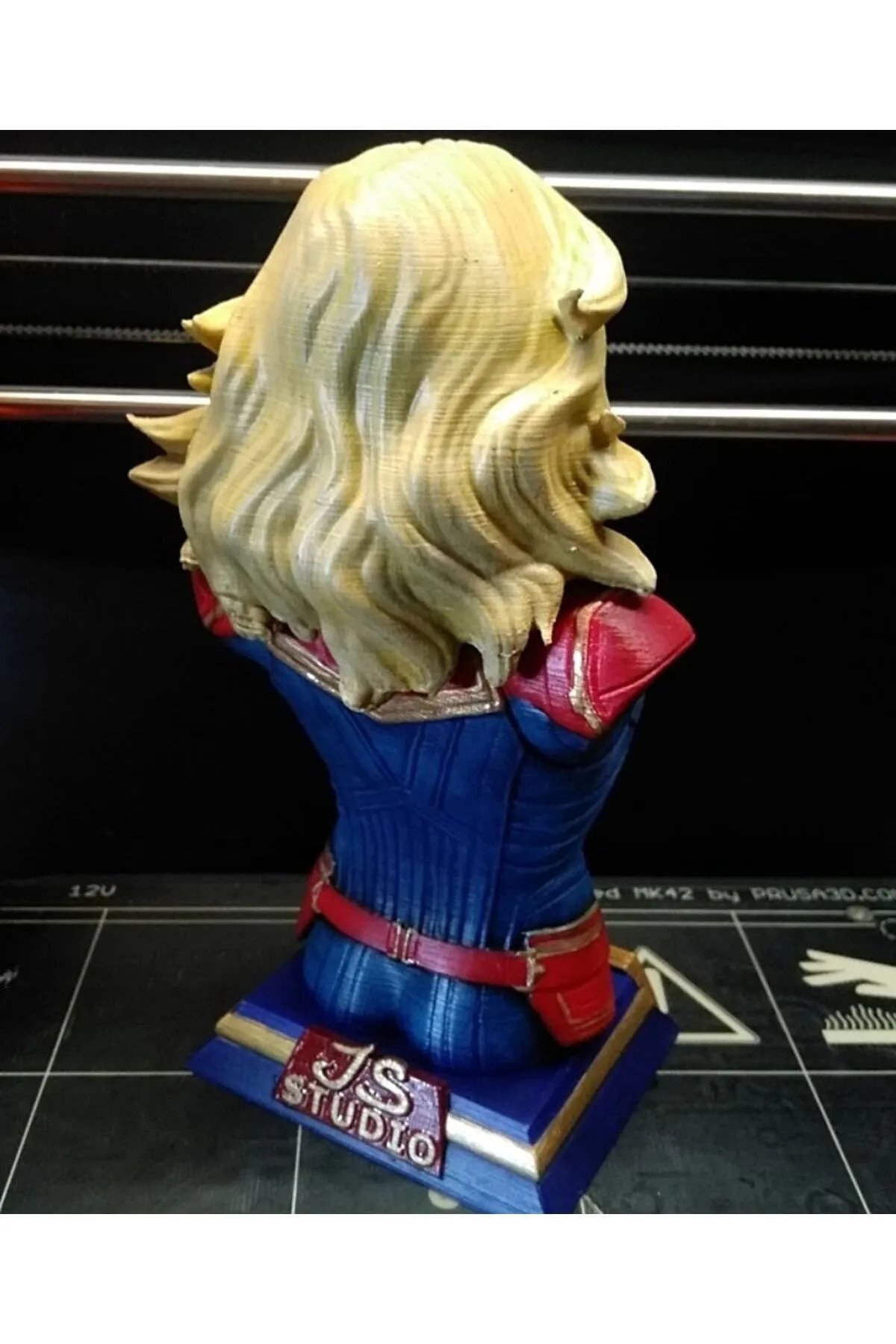 Captain Marvel Chracter Figure Boyalı Büst Figür 15CM - Görsel 5